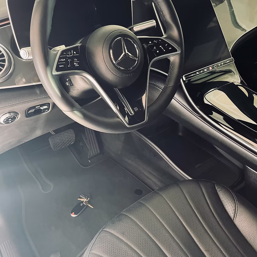 Executive interior detail with steam cleaning and leather conditioning — Northern Colorado